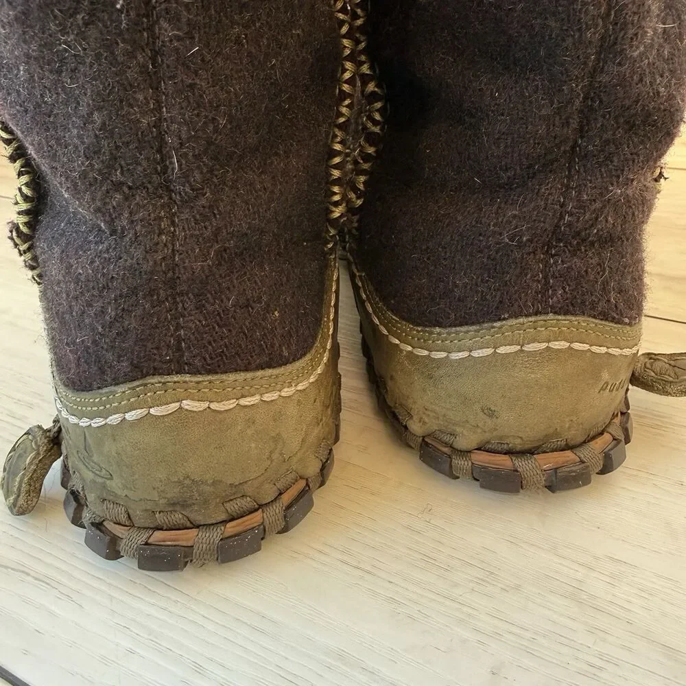 Nike ACG 2008 Womens Lined Winter Boots Valenka Wool Size 7 Brown 329979-021